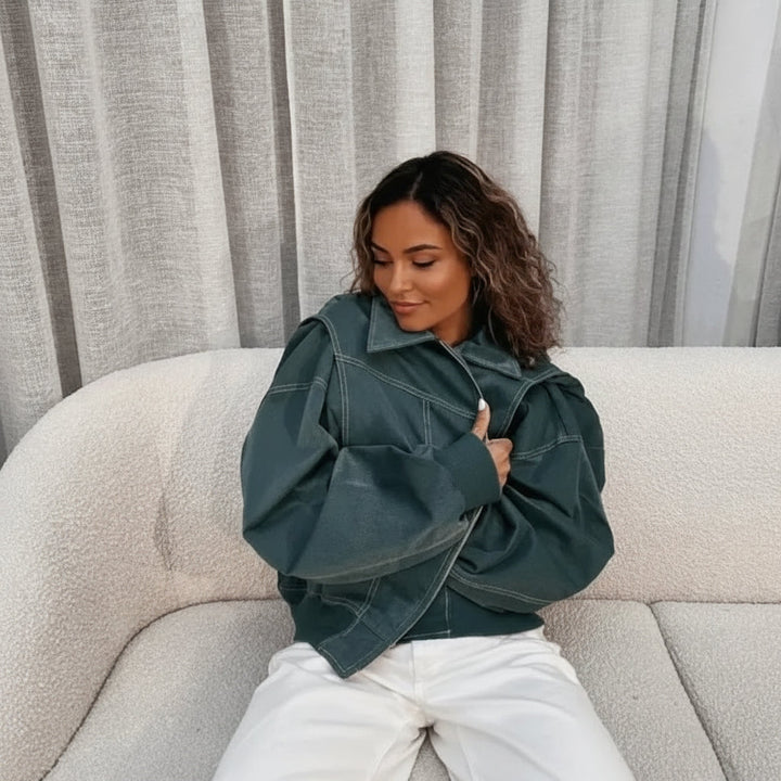 Jacket Oversized Women Casual Outerwear Everyday Style