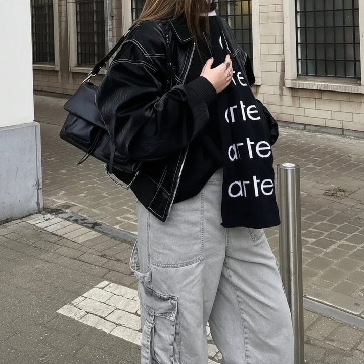 Jacket Oversized Women Casual Outerwear Everyday Style