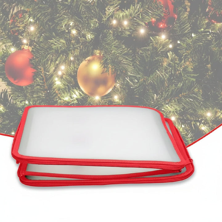 Ornament Storage Box Clear Plastic Christmas Decoration Organizer