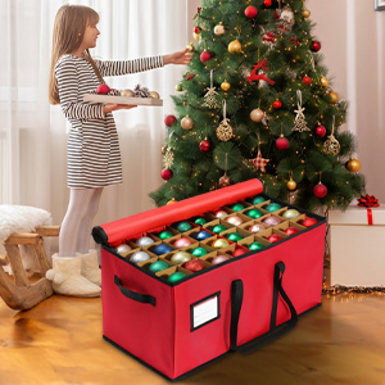 Christmas Ornament Storage Bag Stackable Fabric Organizer