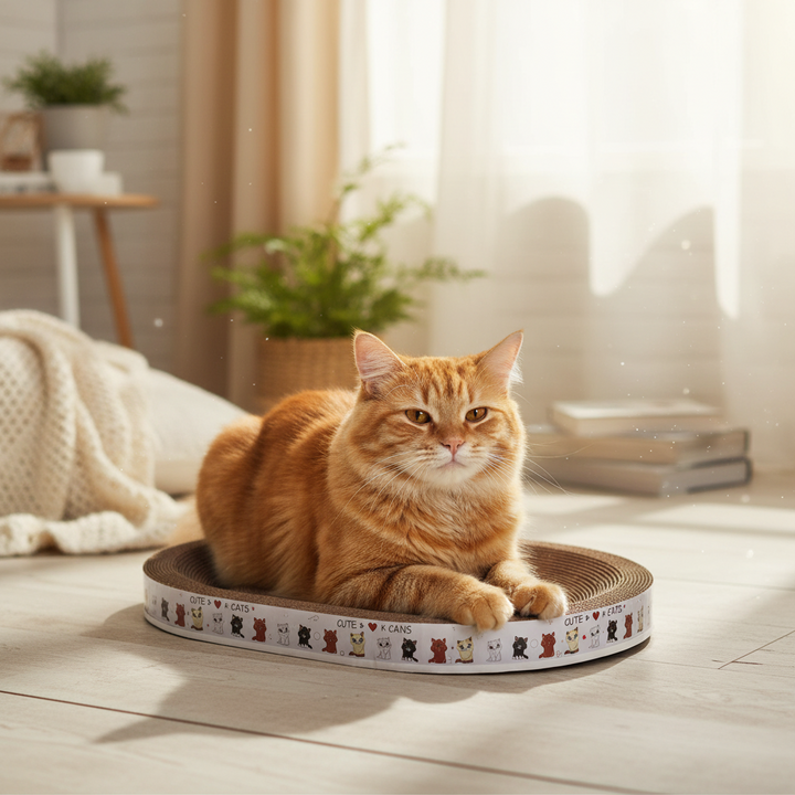 Cat Scratcher Round Cardboard Scratching Bed Lounge