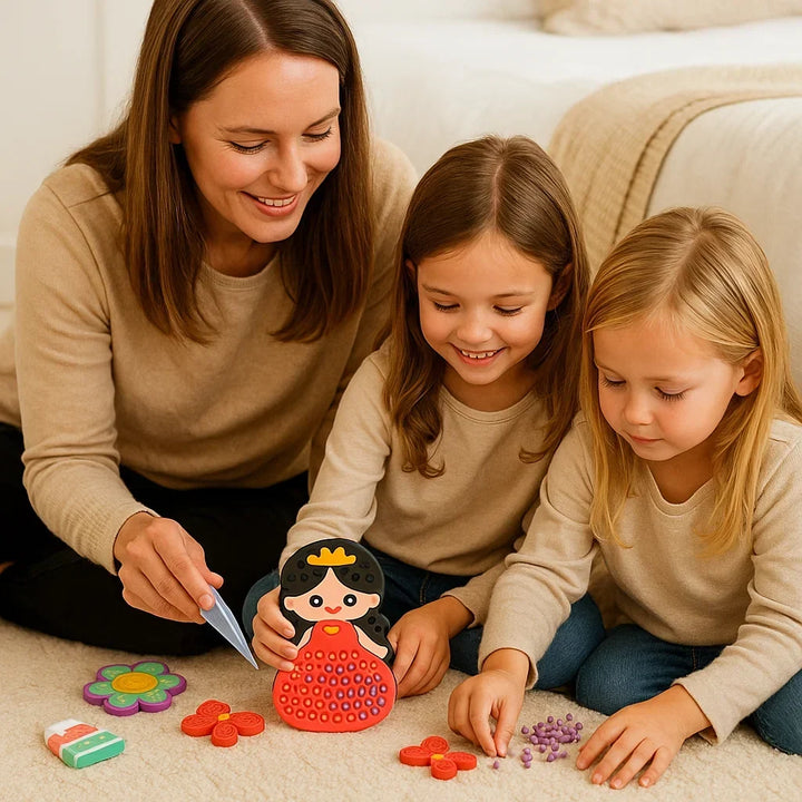 Craft Kit Kids Bead Painting Art Set Creative Activity