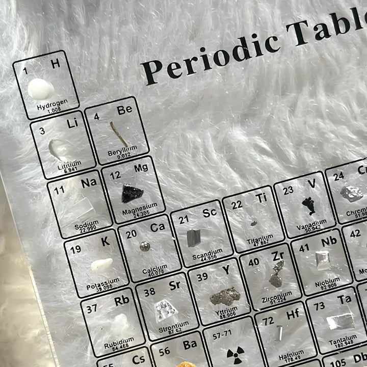 Periodic Table Acrylic Display Real Elements LED Light