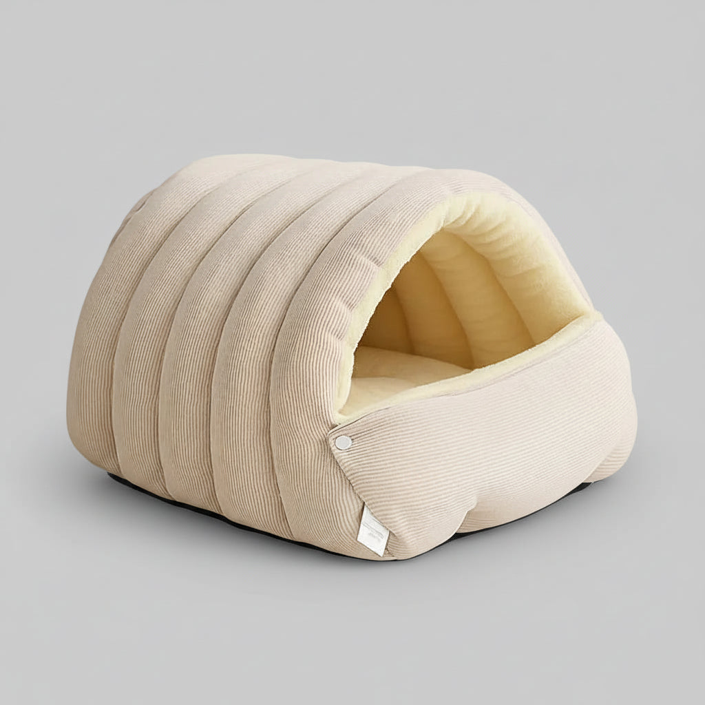 Pet Bed Cat Cave Soft Plush Warm Indoor Sleeping House