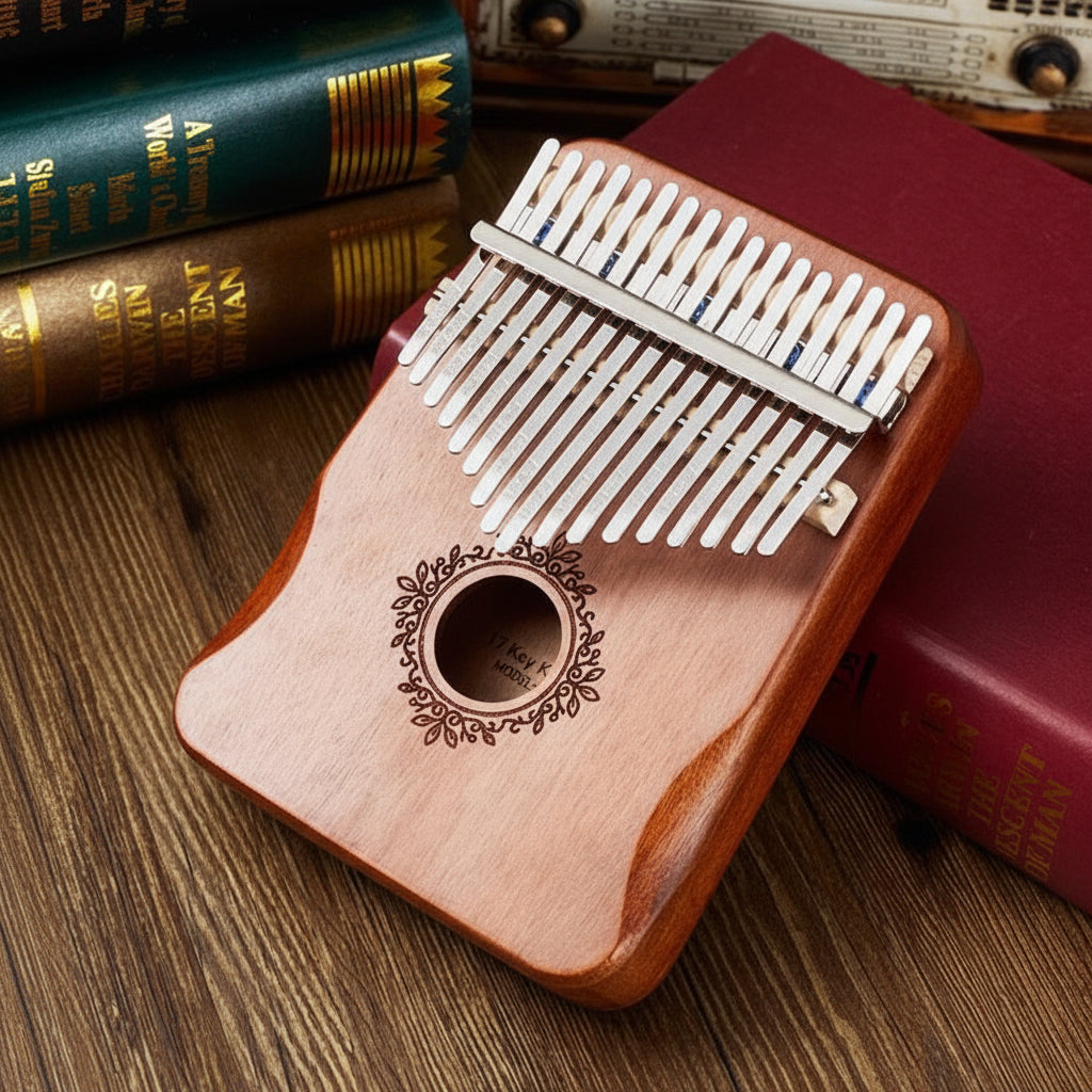 Kalimba Piano Thumb Mahogany Wood 17 Key Instrument