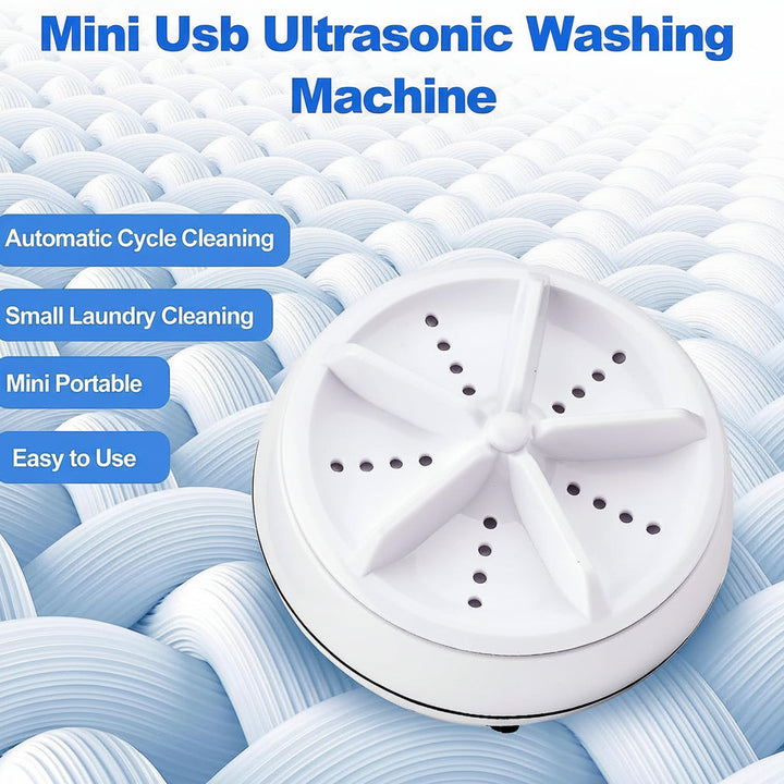 Mini Washing Machine Portable USB Ultrasonic Clothes Cleaner
