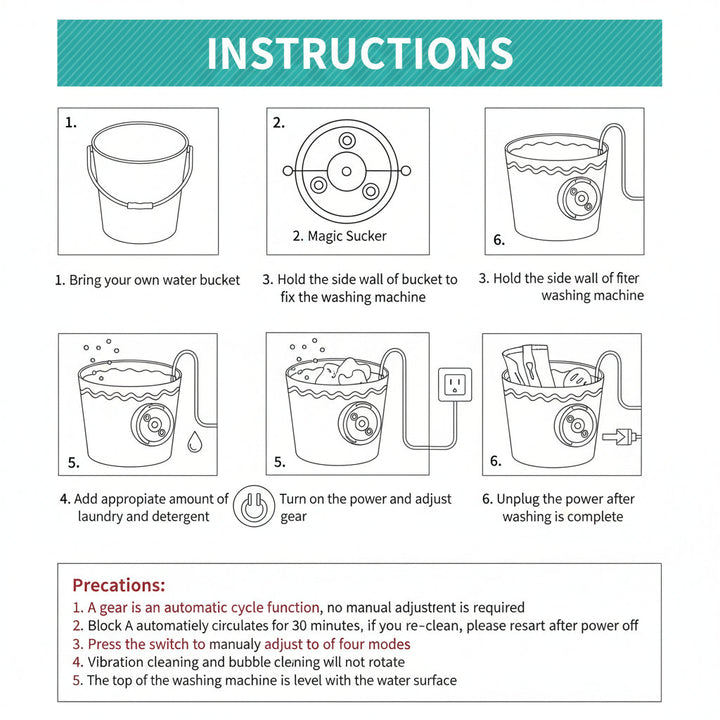 Mini Washing Machine Portable USB Ultrasonic Clothes Cleaner