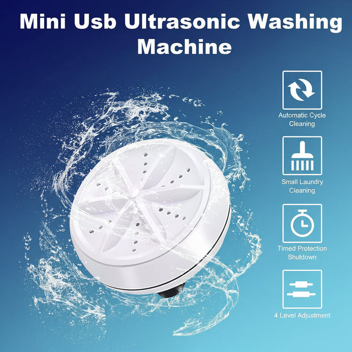 Mini Washing Machine Portable USB Ultrasonic Clothes Cleaner