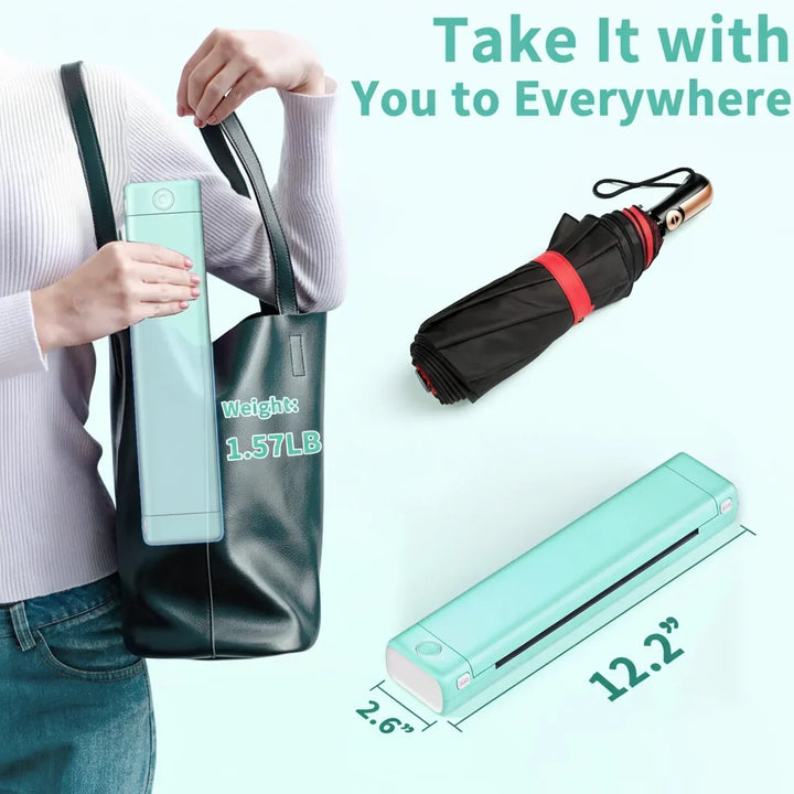 Portable Thermal Printer Wireless Bluetooth Compact Paper Printer