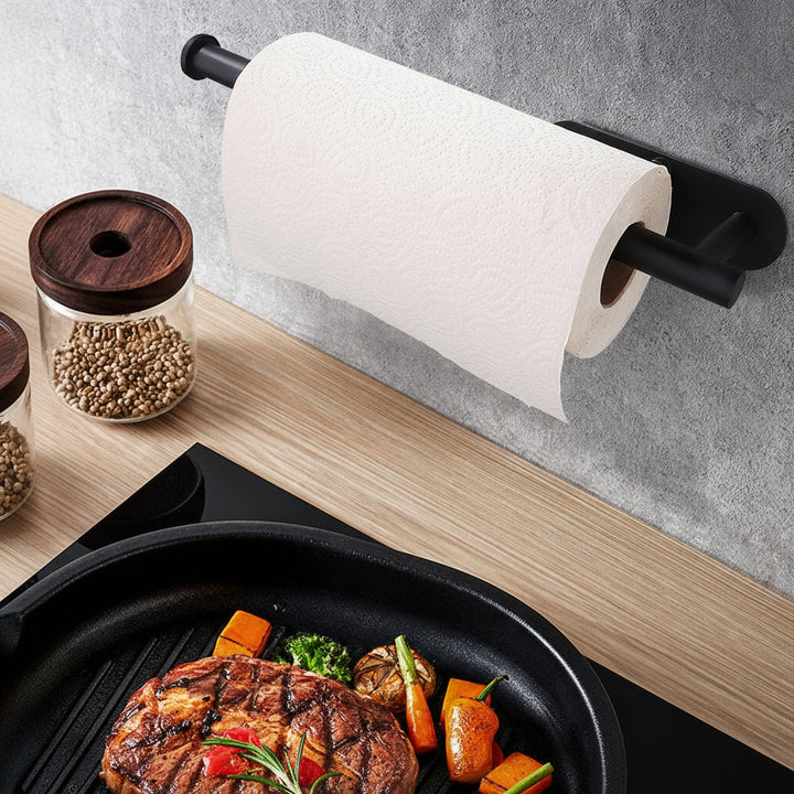 Paper Towel Holder Under Cabinet Black Stainless Steel