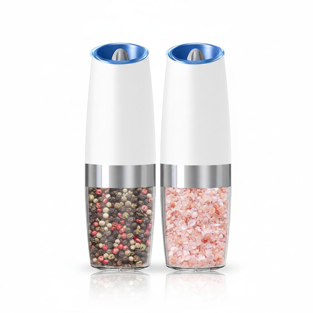 Salt Pepper Grinder Electric Gravity Adjustable Set