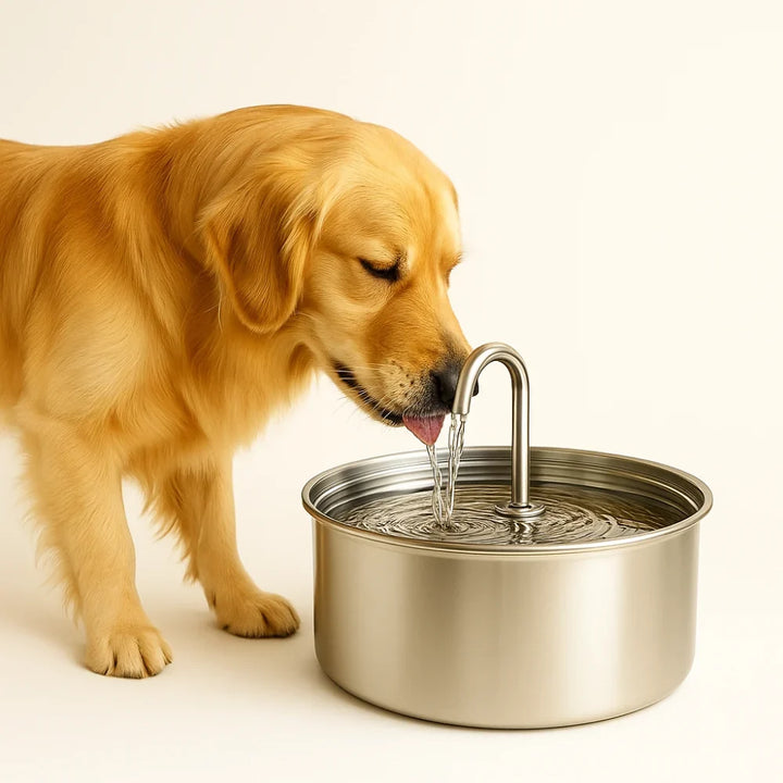 Pet Water Fountain Stainless Steel Automatic Drinking Bowl