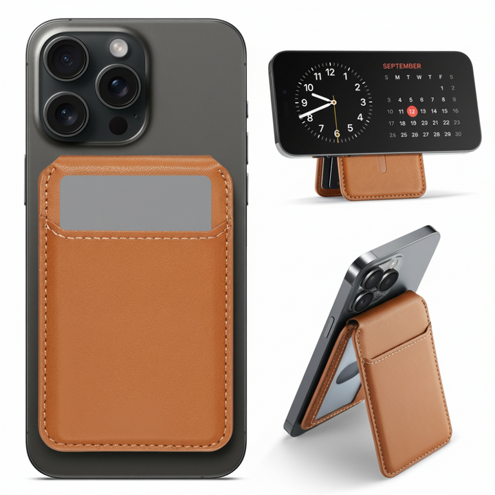 Phone Wallet Magnetic Stand Find My Tracking Card Holder