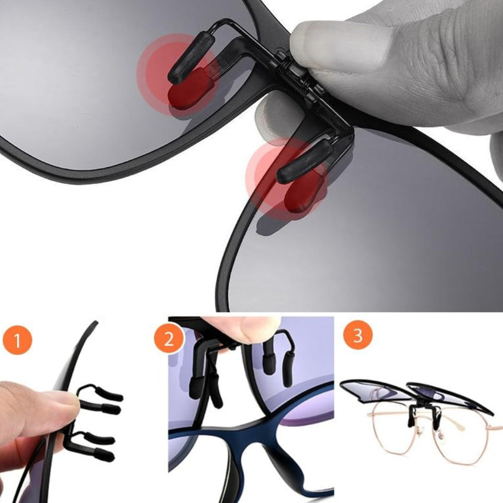 Polarized Sunglasses UV Protection Clip-On Foldable Trim