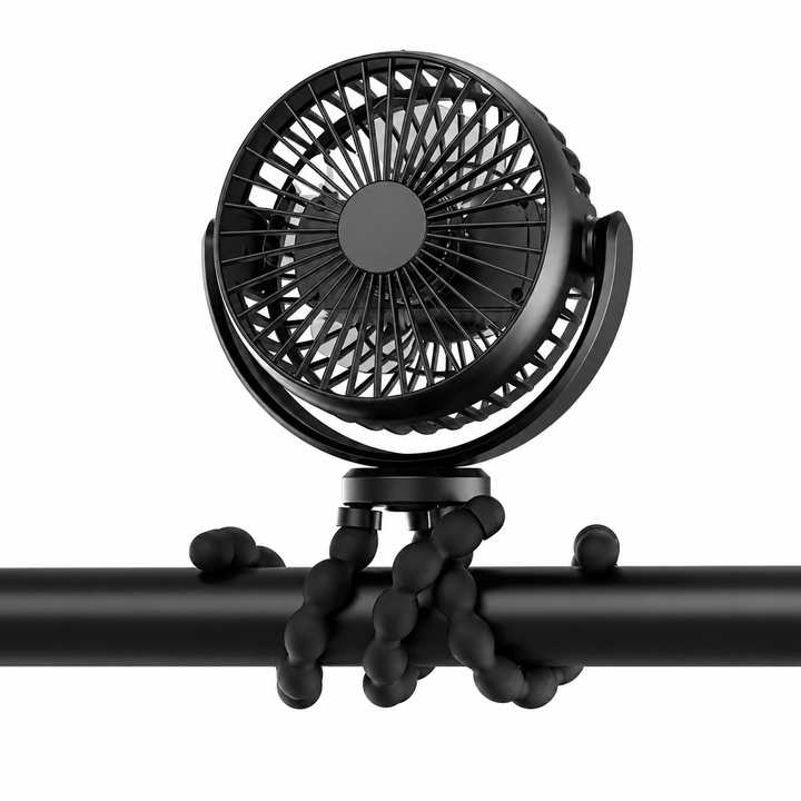Portable Fan Rechargeable Clip On USB Desk Cooling Fan