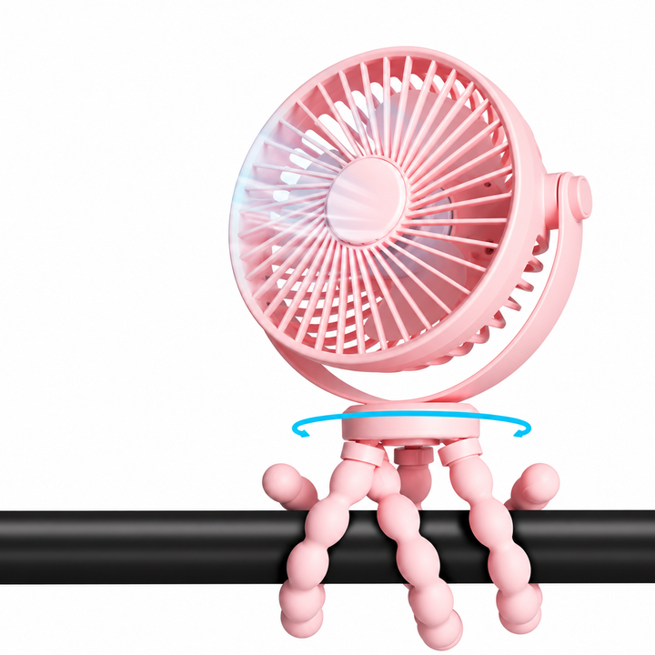 Portable Fan Rechargeable Clip On USB Desk Cooling Fan