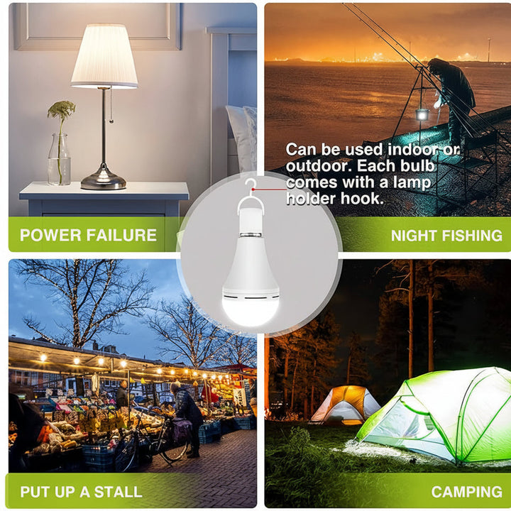 LED Light Bulb Rechargeable Emergency White Power Lighting