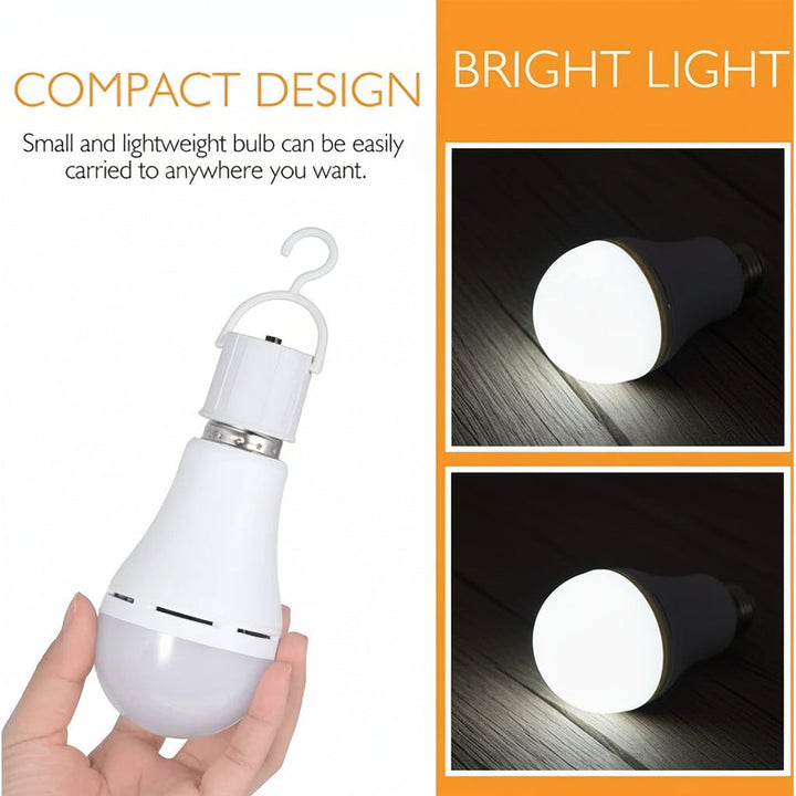 LED Light Bulb Rechargeable Emergency White Power Lighting