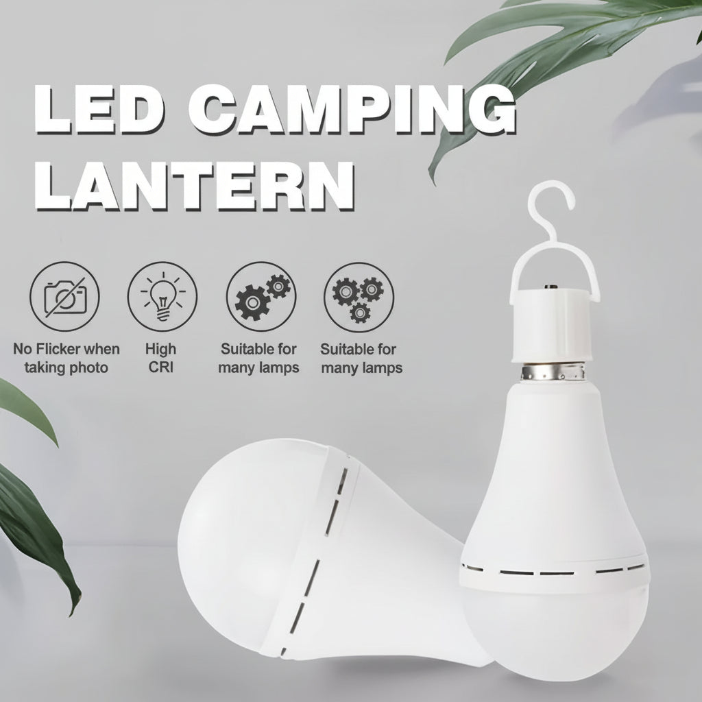 LED Light Bulb Rechargeable Emergency White Power Lighting