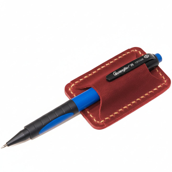 Pen Holder Leather Journal Clip Hand Stitched Full Grain Accessory