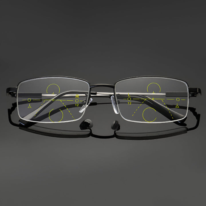 Reading Glasses Progressive Photochromic Titanium Frame Eyewear