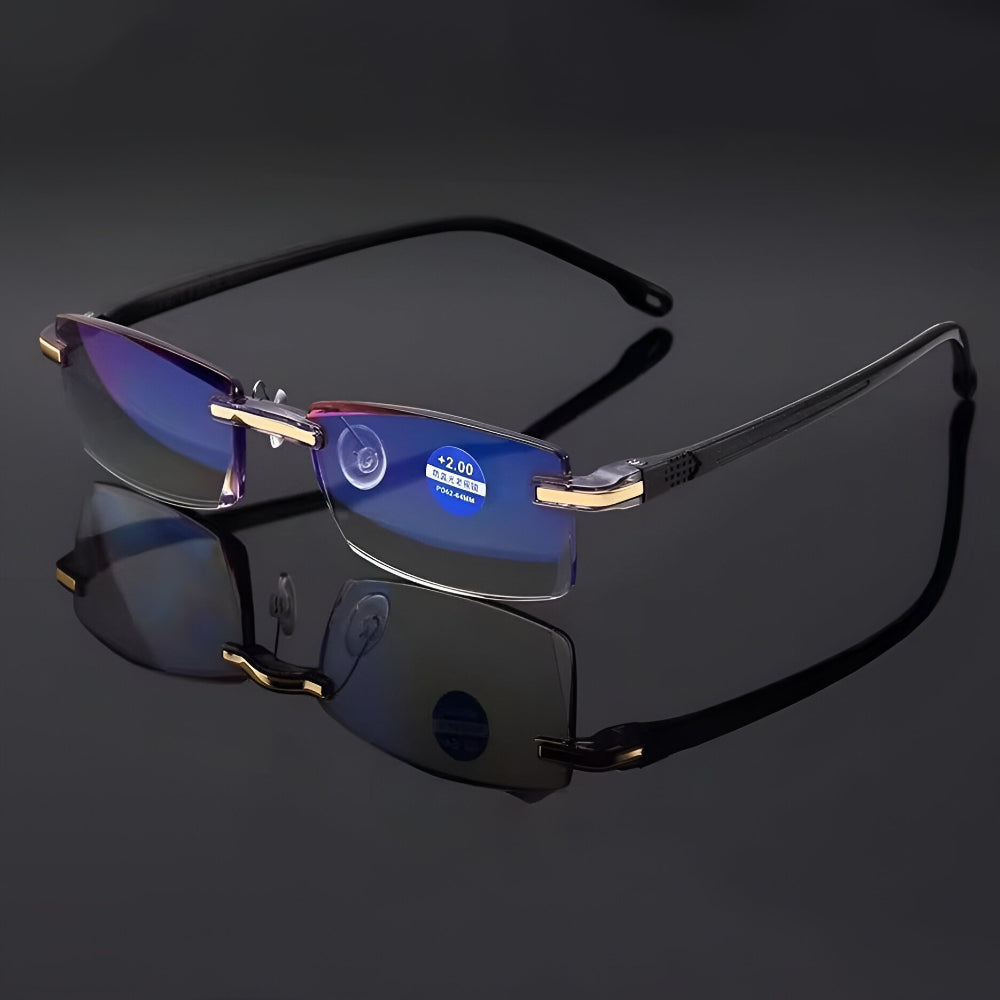 Reading Glasses Progressive Photochromic Titanium Frame Eyewear