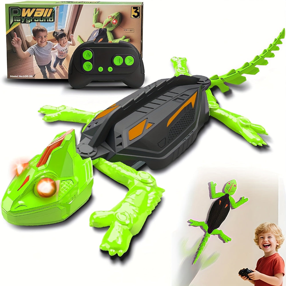 Kids Toy Lizard Remote Control Wall Climbing Robot LED Gecko