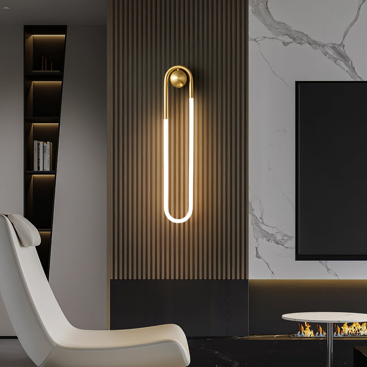 Modern LED Wall Light | Brass &amp; Black Minimalist Wall Lamp