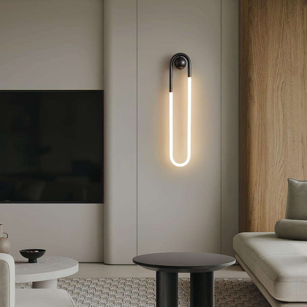 Modern LED Wall Light | Brass &amp; Black Minimalist Wall Lamp