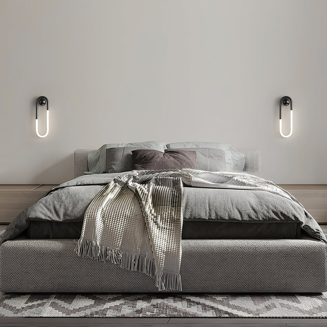 Modern LED Wall Light | Brass &amp; Black Minimalist Wall Lamp
