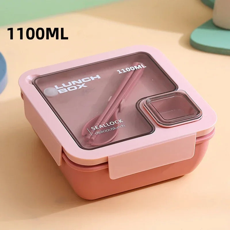 BentoGo Lunch Box | Portable Leak-Proof Bento with Cutlery – Microwave &amp; Dishwasher Safe