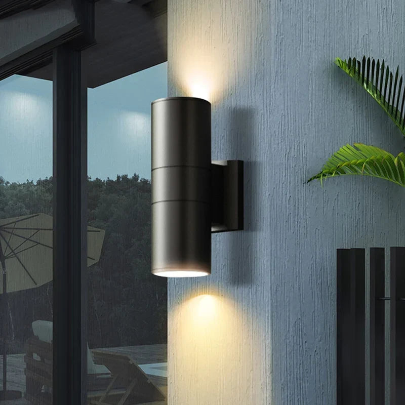 Modern Outdoor Wall Light | Up &amp; Down Waterproof LED Sconce