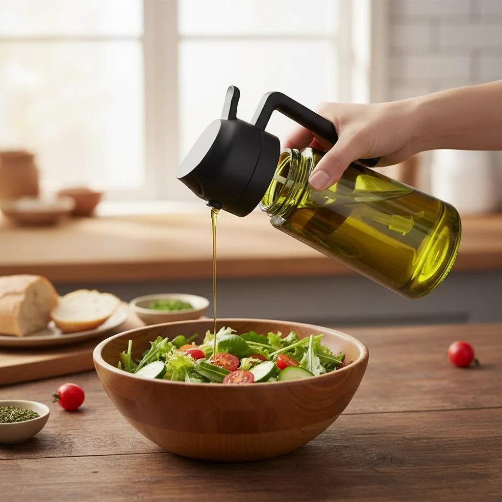 Oil Dispenser Bottle Glass Olive Oil Sprayer Cooking