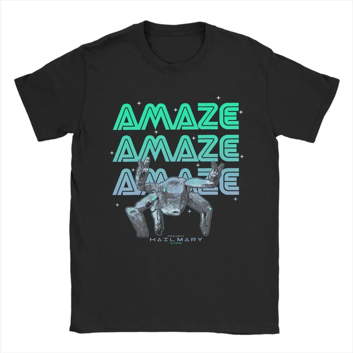 T Shirt Graphic Funny Space Design Project Rocky Casual Tee