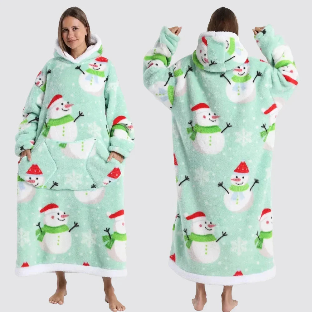 Blanket Hoodie Oversized Wearable Hooded Blanket Adult