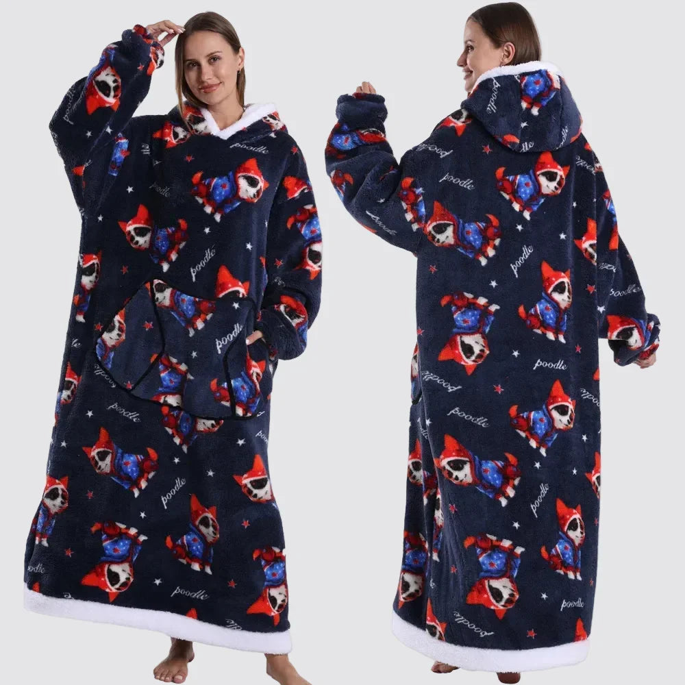 Blanket Hoodie Oversized Wearable Hooded Blanket Adult