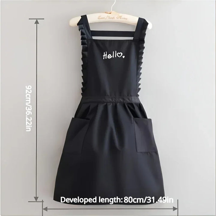 FloraBelle | Princess Style Waterproof Apron | Floral Work Uniform