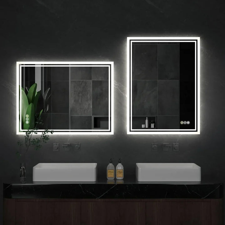 LuvoGlow | LED Bathroom Mirror | Frameless Dimmable with Anti-Fog