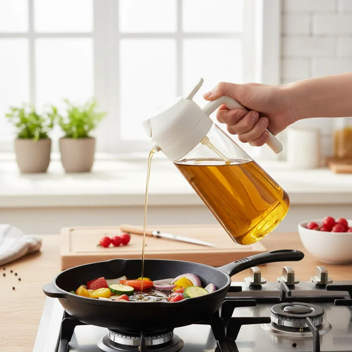 Oil Dispenser Bottle Glass Olive Oil Sprayer Cooking