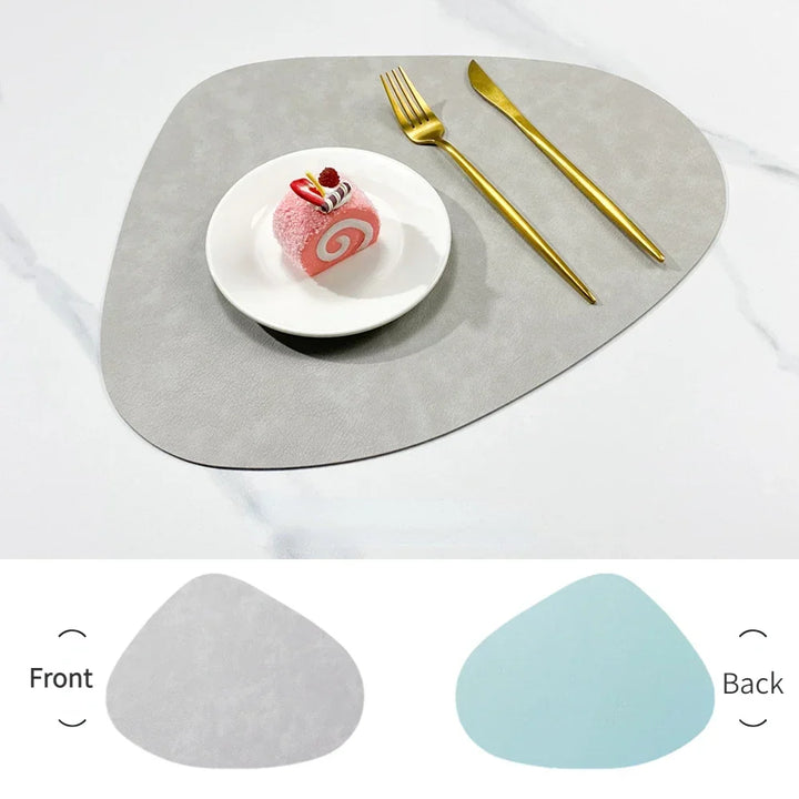 NordicDrop | Double-Sided Faux Leather Placemats | Non-Slip &amp; Heat Resistant