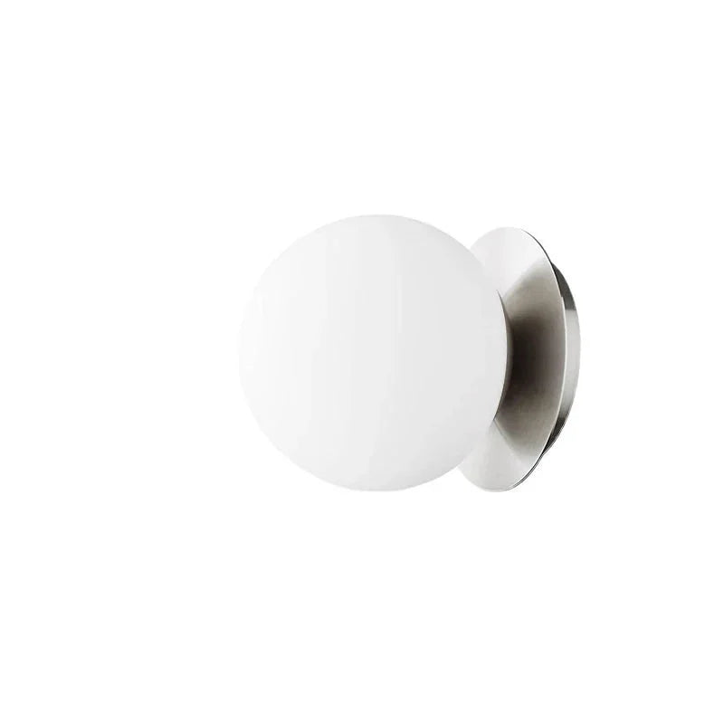 Nordic Globe Glass Wall Lamp | Minimalist Modern Bathroom &amp; Bedroom Light