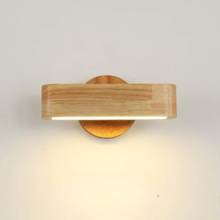 Rotating Wall Lamp | Japanese Solid Wood &amp; Aluminium Design
