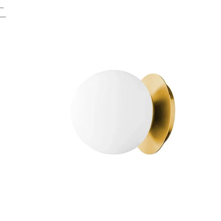 Nordic Globe Glass Wall Lamp | Minimalist Modern Bathroom &amp; Bedroom Light