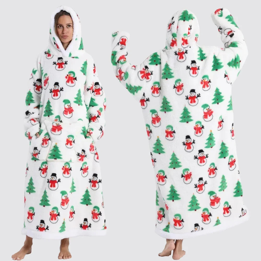 Blanket Hoodie Oversized Wearable Hooded Blanket Adult