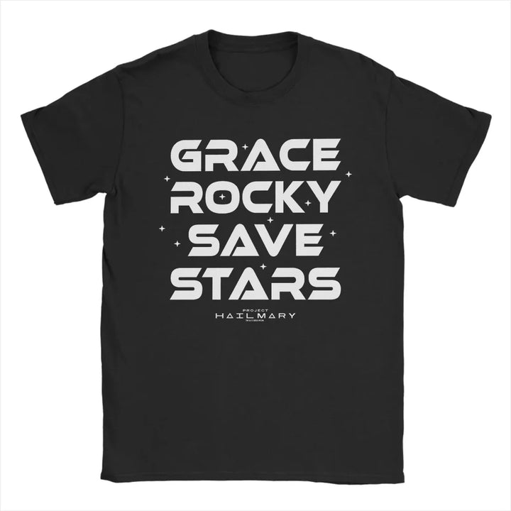 T Shirt Graphic Funny Space Design Project Rocky Casual Tee