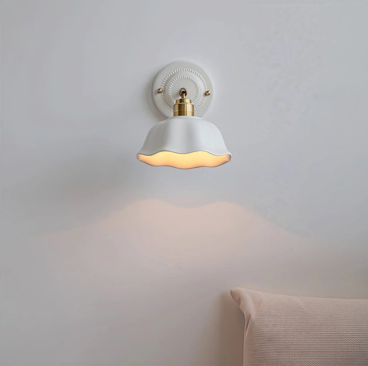 Nordic Cream Ceramic Wall Lamp | Vintage Elegance for Modern Homes