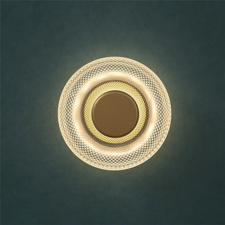 Modern colored Glass Wall Lamp | Textured LED Disc Light