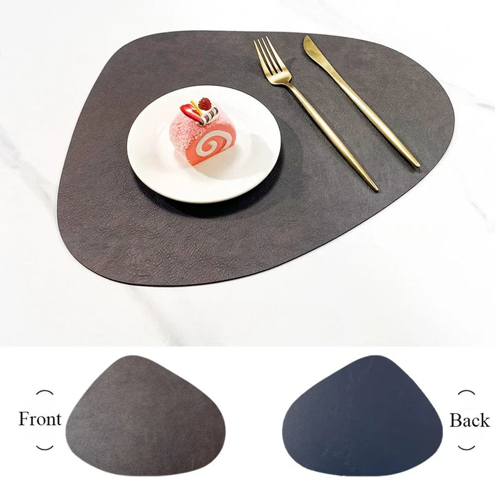 NordicDrop | Double-Sided Faux Leather Placemats | Non-Slip &amp; Heat Resistant