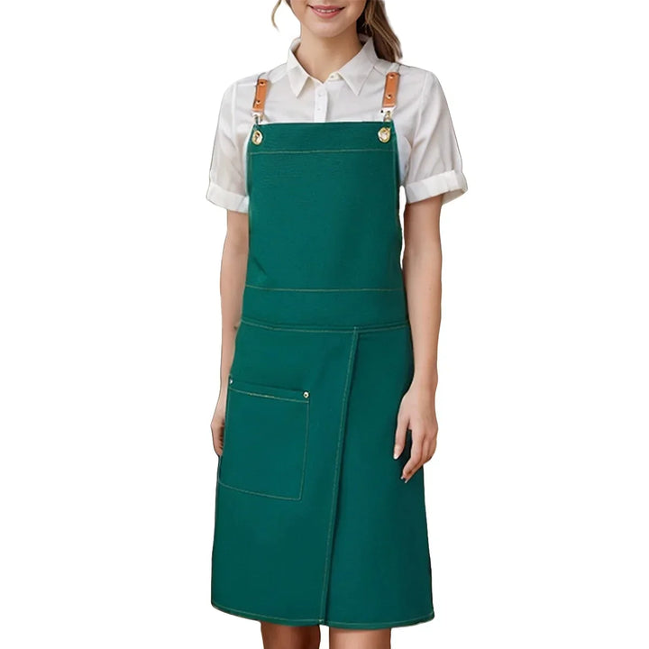 WorkEase | Waterproof Canvas Apron | Split Skirt Design with Pockets