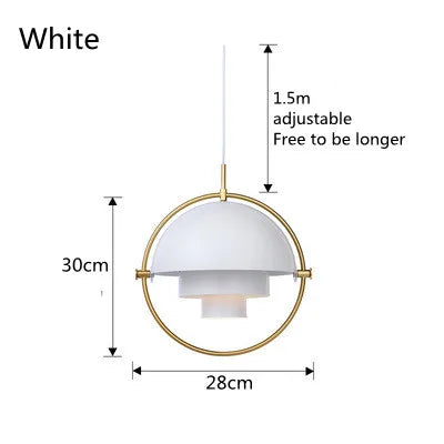 Modern Nordic Pendant Light | Sculptural Metal Suspension Lamp
